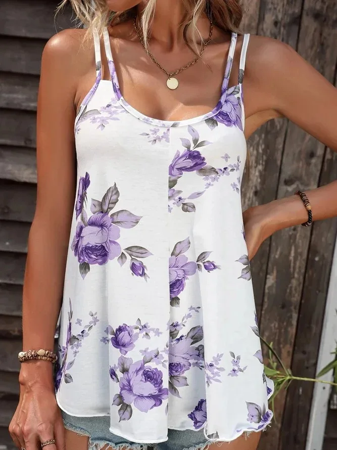 Женский пуловер с круглым вырезом топ цифровым принтом и подтяжками футболка для