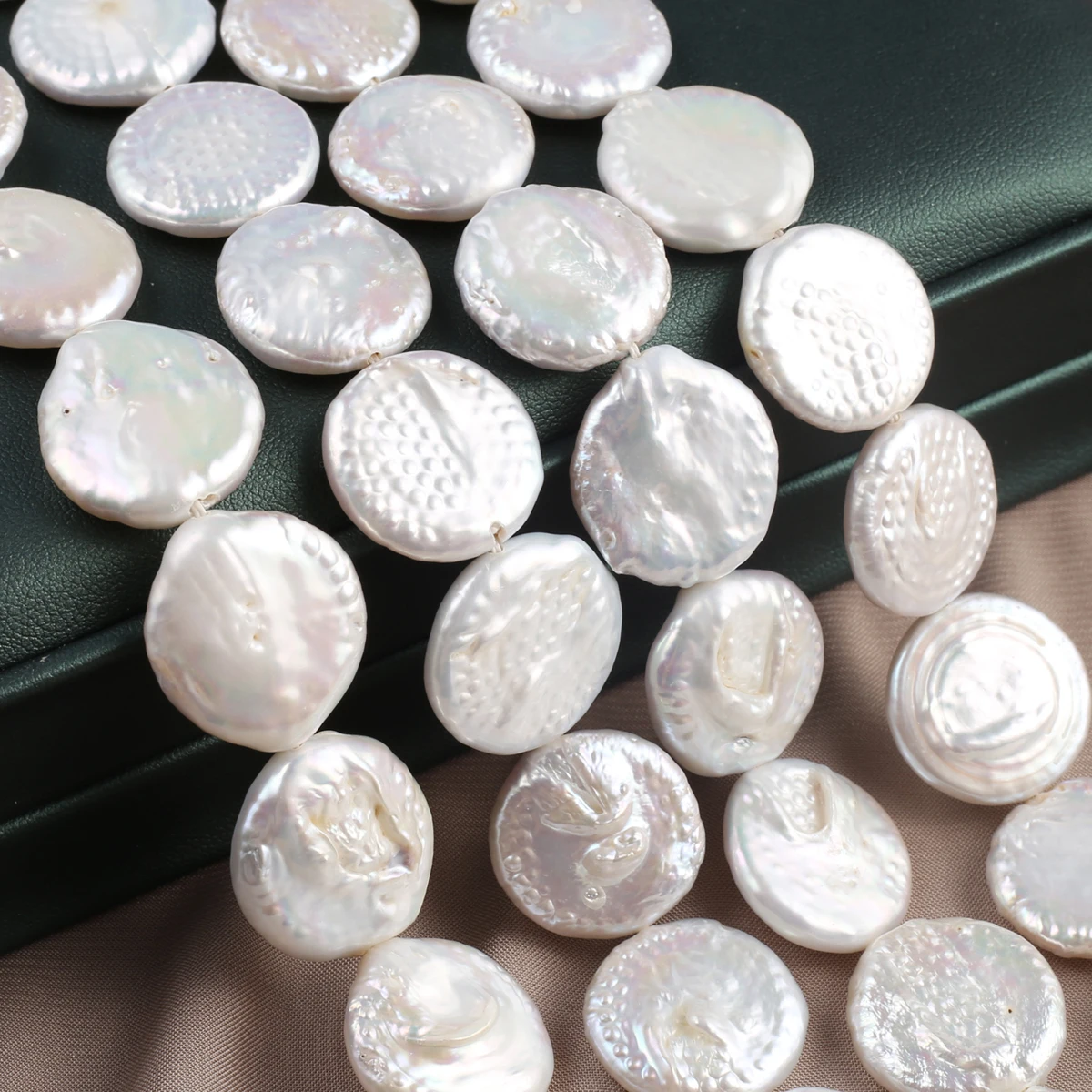 Natural Baroque Pearl Bead Slice Round Loose Spacer Bead for Jewelry Making Diy Women Necklace Bracelet Accessories