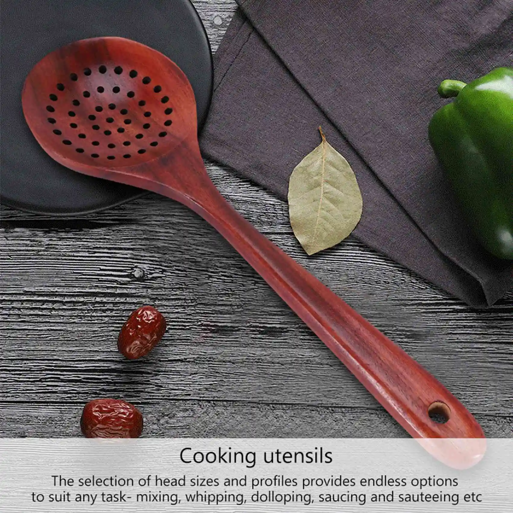 

Wooden Kitchen Utensils Set,Wooden Spoons for Cooking Natural Teak Wood Kitchen Spatula Set for Including 7 Pack