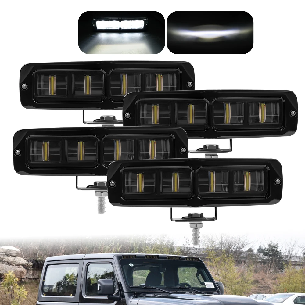 Светодиодная балка дальнего света противотуманные фары 6 дюймов 6D линзы для нива