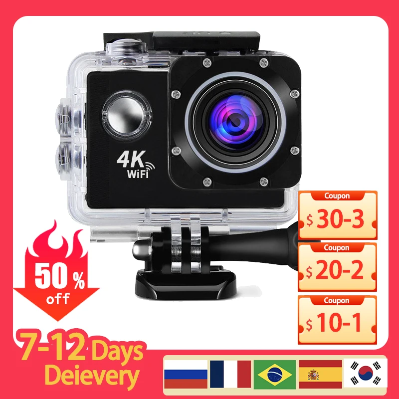 

Action Camera 4K Professional 1080P Wifi Motorcycle Bike Helmet Ultra Hd Anti-Shake Dv Video Recording Waterproof Action Camera