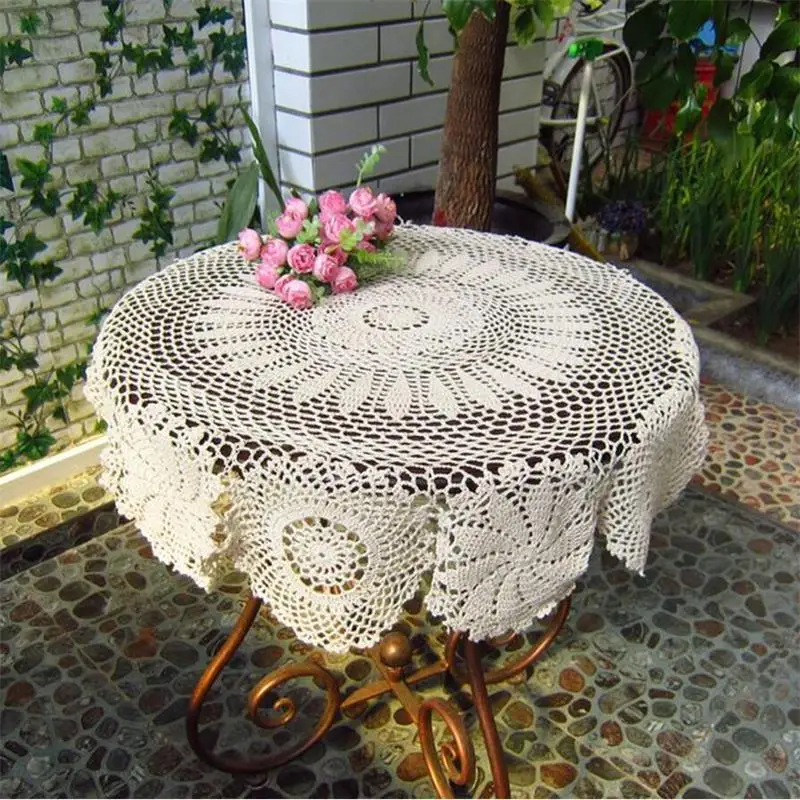 

Vintage Crochet podstawki bawełniany koronkowy kubek mata podkładka okrągły sfatygowany szykowny DIY szydełkowane obrusy