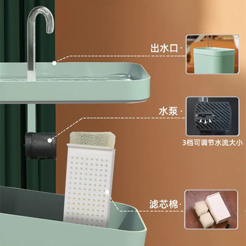 Фонтан для кошек автоматический фильтр прозрачная поилка USB электрическая