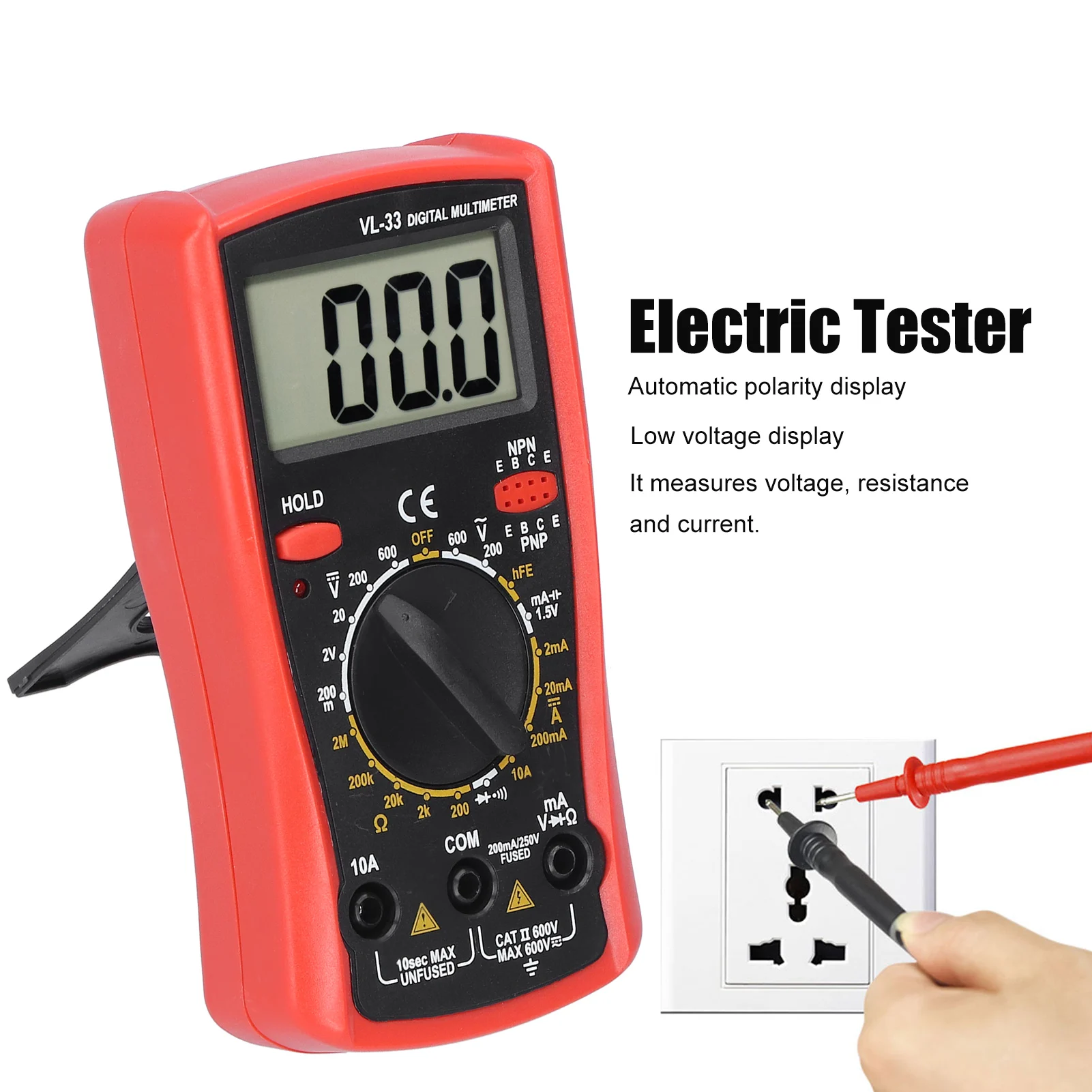 

Электронный мультиметр, цифровой измеритель напряжения и сопротивления с ЖК дисплеем