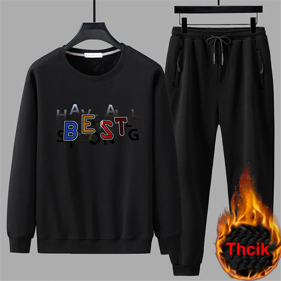 Осенне зимние флисовые комплекты Мужская спортивная одежда спортивный костюм