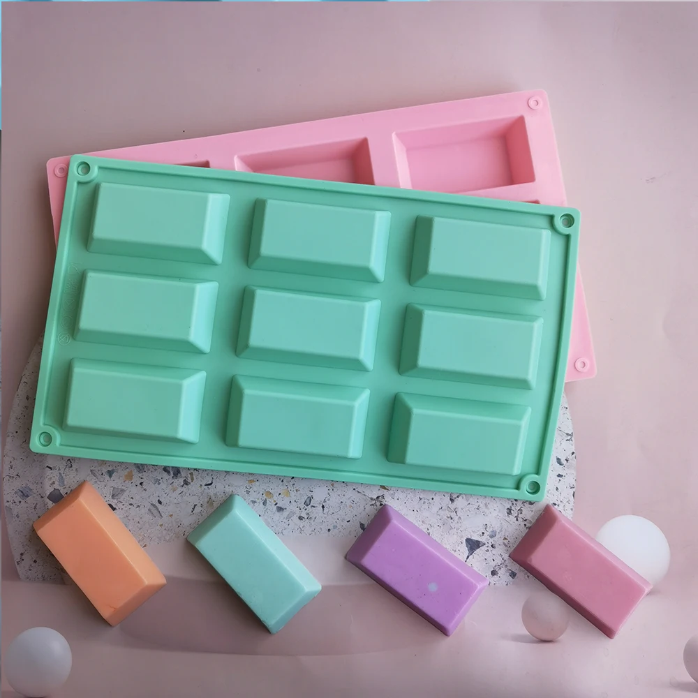 

9 Cavities Square Silicone Mold Epoxy DIY Cake Baking Decoration Pudding Jelly Chocolate Mold 12 with Square Silicone Mold