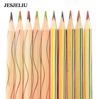 new 10pcs rainbow color pencil set diy school supplies 4 mixed colors professional pencils for kid graffiti drawing kids gift
