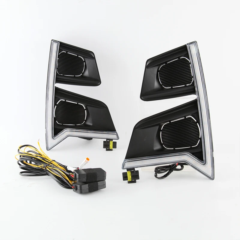 2 шт. Функция динамического желтого сигнала поворота 12 В Автомобильная DRL лампа Dya