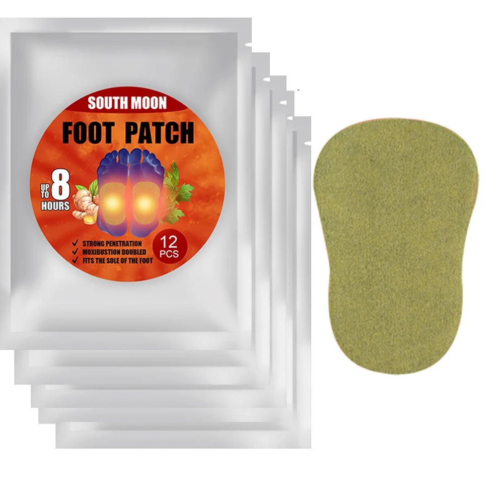 

60Pcs Ginger Self Heating Promoting Blood Adhesive Patch Anti Swelling Improve Sleep Deep Cleaning Foot Pads Stickers