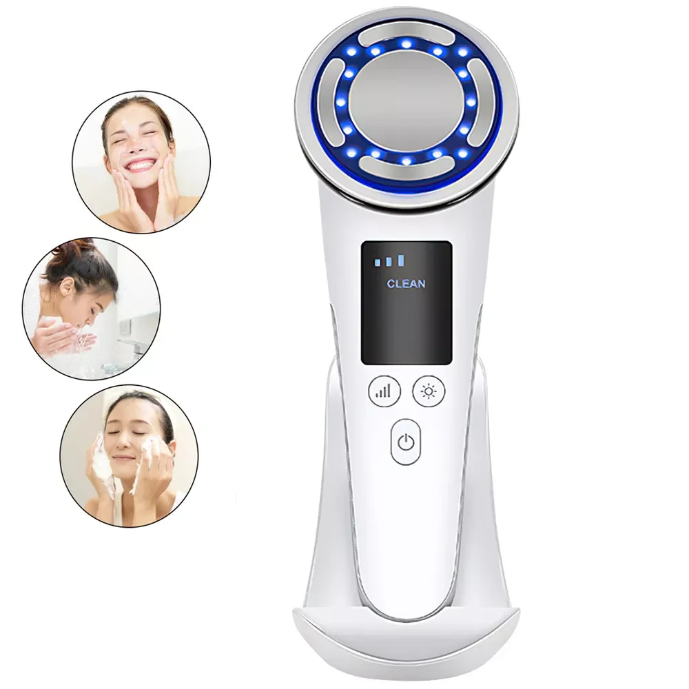 

EMS Facial Massager LED Light Therapy Sonic Vibration Wrinkle Removal Skin Tightening Cool Treatment Skin Tightening Device