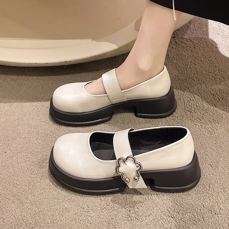 

Женские кроссовки на платформе, повседневные оксфорды с закрытым носком, на шнуровке, криперы, искусственная кожа, белый цвет