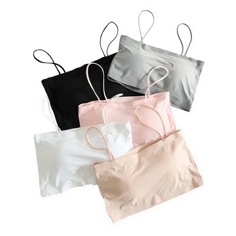 

Women Sling Tube Top Sexy Bra Top Breathable Chest Pad Wearing Underwear Strapless Blouse Tube Top Bandeau Top