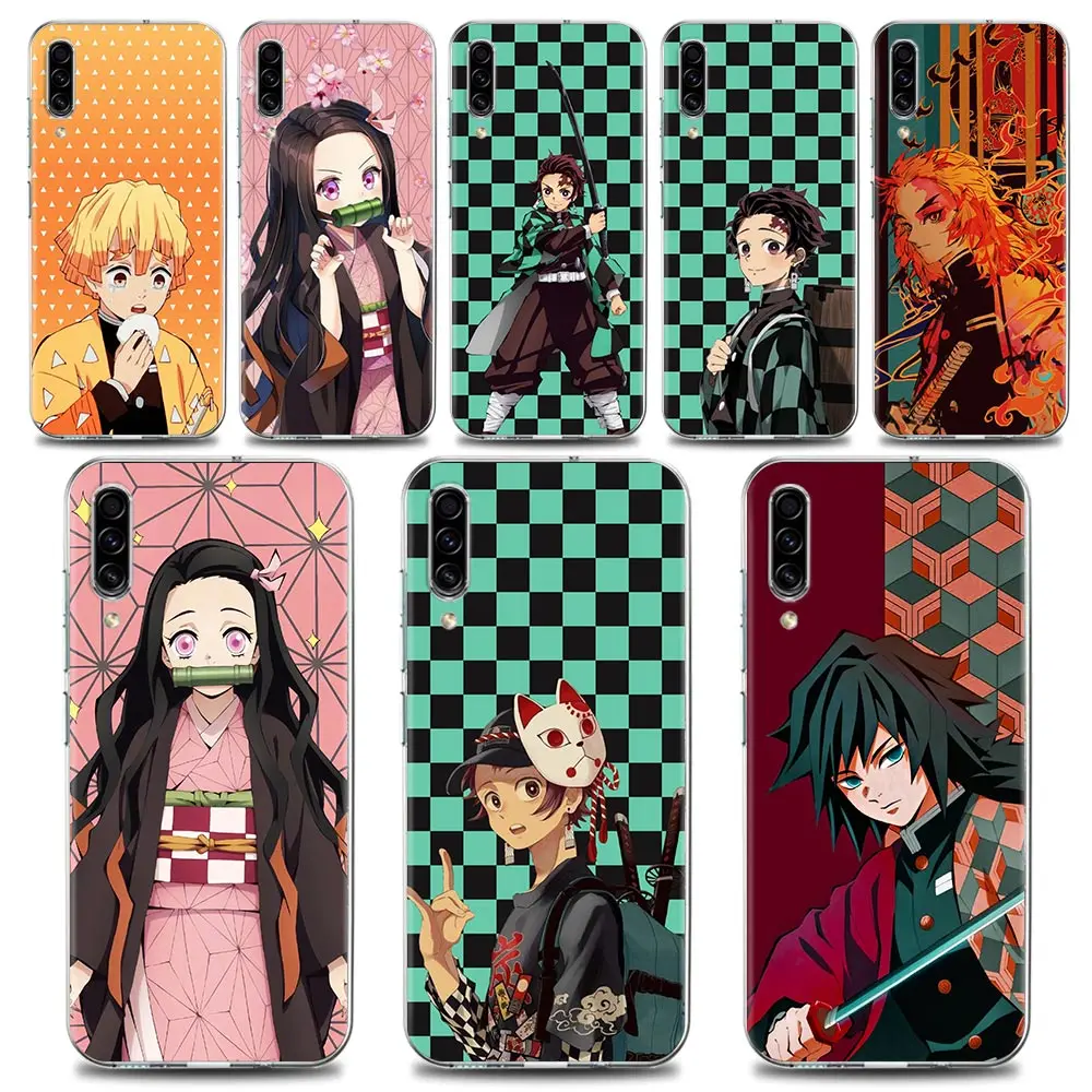 

Japan Anime Demon Slayer Clear Phone Case for Samsung A70 A70s A40 A50 A30 A20e A10 Note 8 9 10 Plus Lite 20 Soft Silicone
