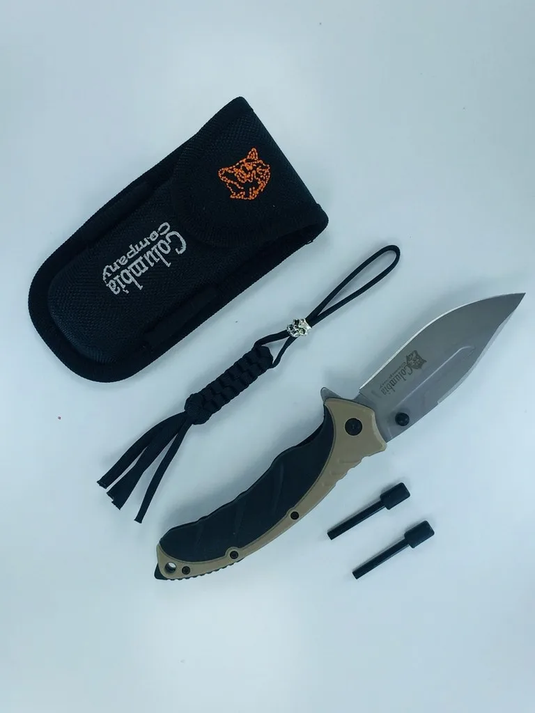 Кемпинговый нож Колумбия коричневый | Игрушки и хобби