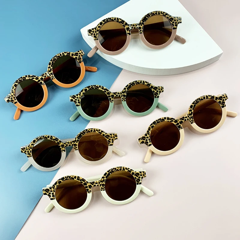 

Модные милые детские солнцезащитные очки, круглые Модные солнцезащитные очки унисекс для мальчиков и девочек, известные брендовые солнцез...