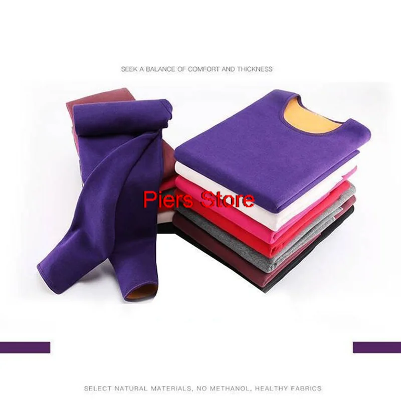 Thermal Underwear Women's Thick and Velvet Mid-high Neck Wool Fleece To Keep Warm Tops Body Tights Autumn Clothes Cotton Winter