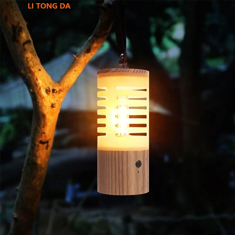 

Simple light luxury LED touch tent light Type-c rechargeable camping tent travel torch bedside outdoor lighting portable light