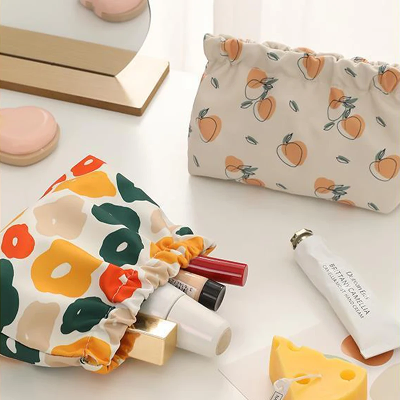 

Mini Cosmetics Bag Printed Makeup Pouch Women Sanitary Napkin Storage Case Portable Coin Purse Sundries Bag Credit Card Holder