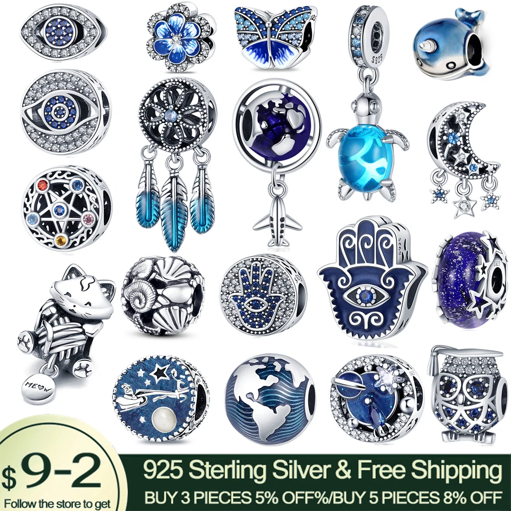 

2022 New 925 Sterling Silver Turtle Starfish Shells Dolphin Dangle Bead fit Original Pandora Charms Bracelet DIY Women Jewelry