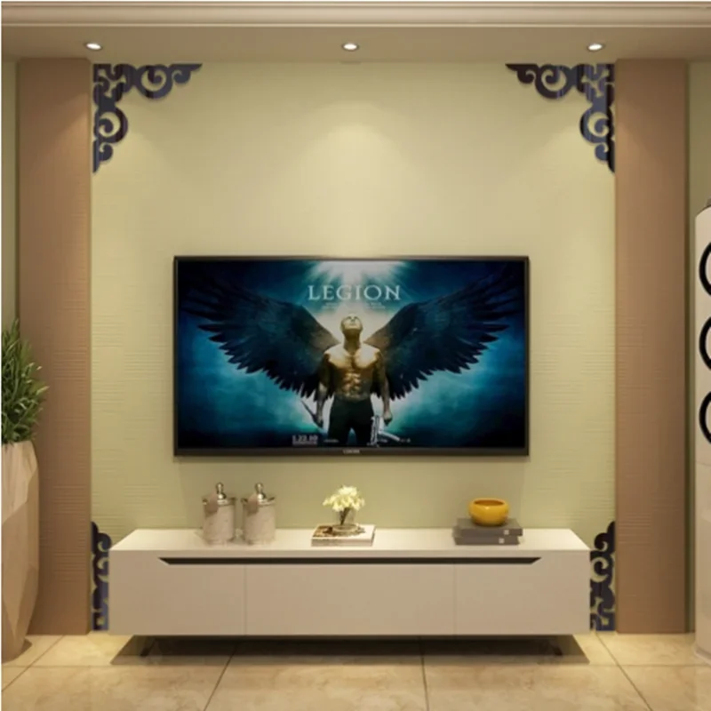 Самоклеящиеся зеркальные наклейки 3D 4 шт