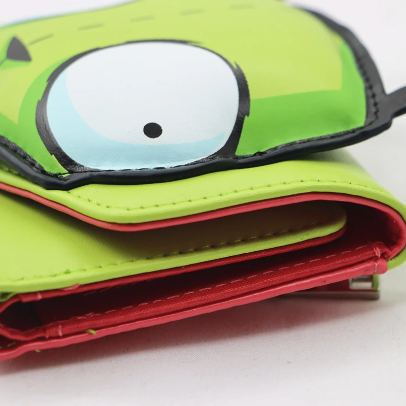 Фото Invader Zim 3D GIR тройной кошелек, милый студенческий кошелек Kawai с героями мультфильмов, модный карман для карт №5
