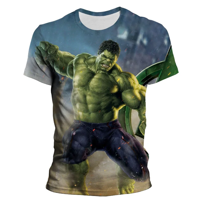 Новинка 2022 летняя футболка с 3D принтом Брюса и Халка Marvel модная уличная одежда
