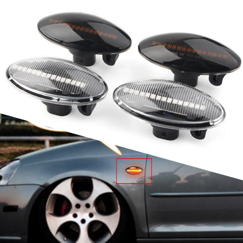 2 шт. автомобильный светодиодный динамический боковой габаритный указатель