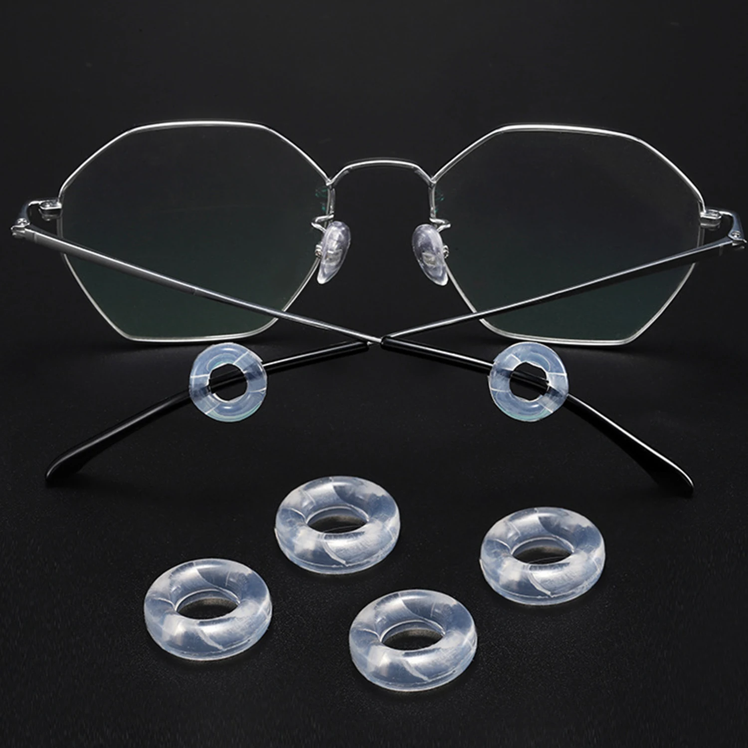 

20 шт. прозрачный силиконовый нескользящий крючок для очков, ушной крючок, Круглый держатель, эластичный ушной крючок для очков, аксессуары для очков