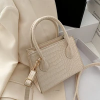 2022 crocodile pattern pu leather crossbody bags for women chain female shoulder handbags mini purses travel cross body bag
