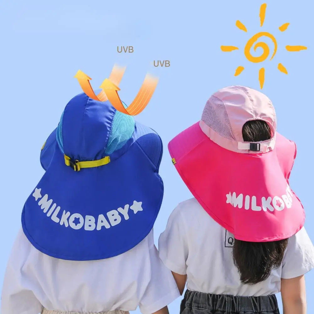 

Girls Summer Outdoor Wide Brim UV Protection Quick-Dry Hat Fisherman Caps Beach Sun Hats Baby Bucket Hat
