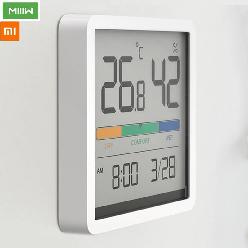 

MIIIW Wall Hanging Thermohygrometer Clock Home Indoor Baby Room Office Desktop Dry Hygrometer Electronic Xiaomi Portable Mini
