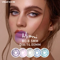visuashow miami 2pcs 4 color prescription contact yearly lenses cosplay beauty colored eye lenses hema lens anime accessories
