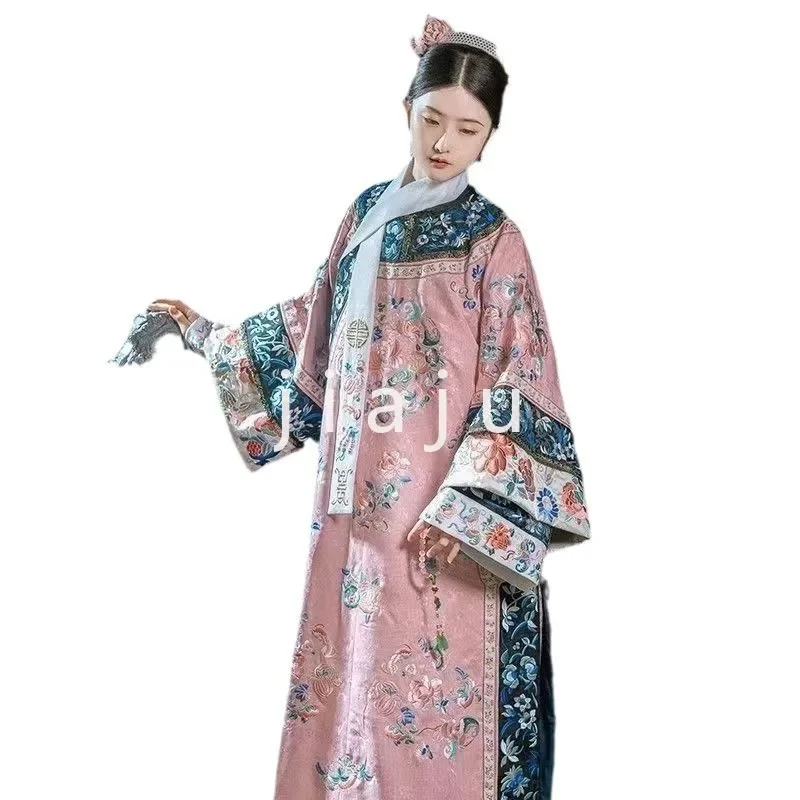 Наложница женский плащ с флагом династии Цин одежда принтом флага Ханфу древний