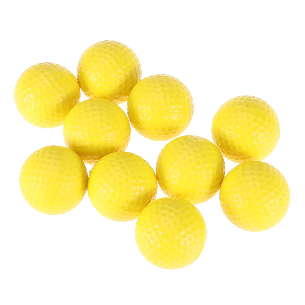 

10pcs Indoor Practice PU Balls Elastic Training Balls (Yellow)
