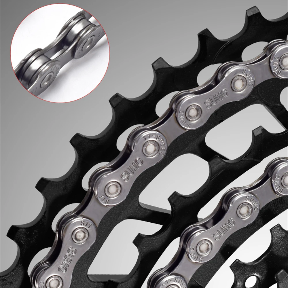 Цепь HEGY E-BiKE E12 с защитой от ржавчины 12 скоростей 136 звеньев золотые и цветные цепи