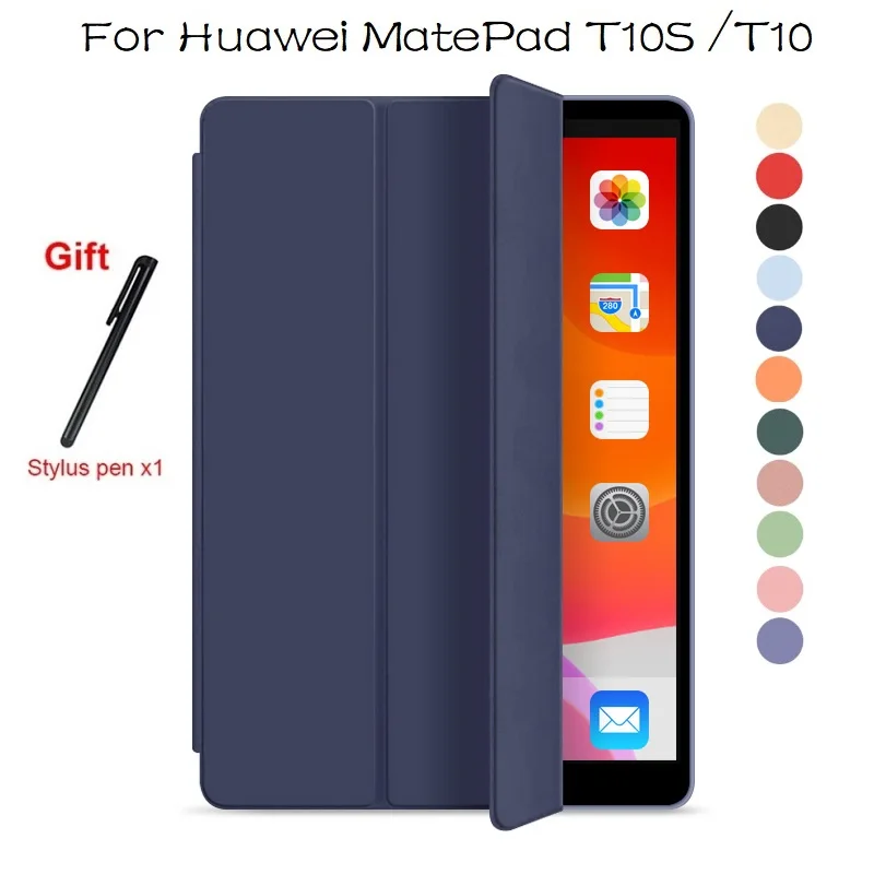 

Магнитный чехол для Huawei MatePad T10S 10,1 дюйма T10 9,7 AGS3-L09 W09, Складывающийся втрое, с подставкой, для планшета Huawei 10,1 дюйма 2020 выпуска