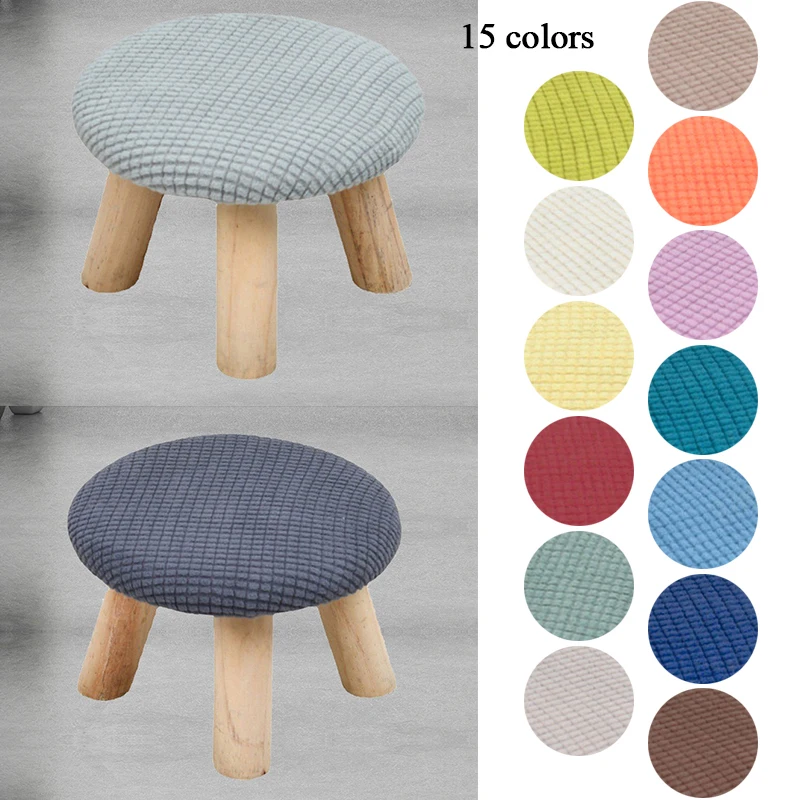 

Elastic Round Stool Cover Removable Footrest Stool Slipcover Washable Ottoman Footstool Protector For Foot Rest Stool Furniture