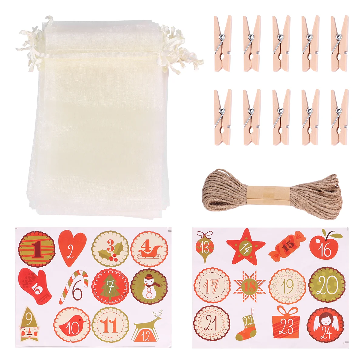 

1 Set of Christmas Candy Pouch Storage Bag Draw String Bag Gift Storage Pouch