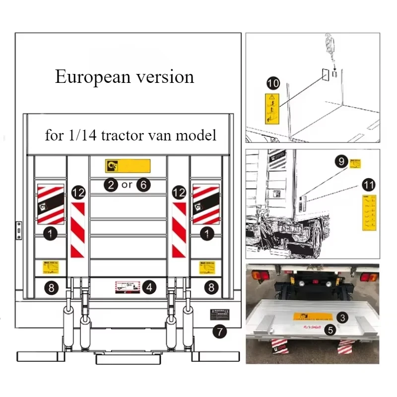 Наклейка с логотипом для 1/14 Tamiya RC Грузовик Автомобиль Трактор Голова фургона Тип