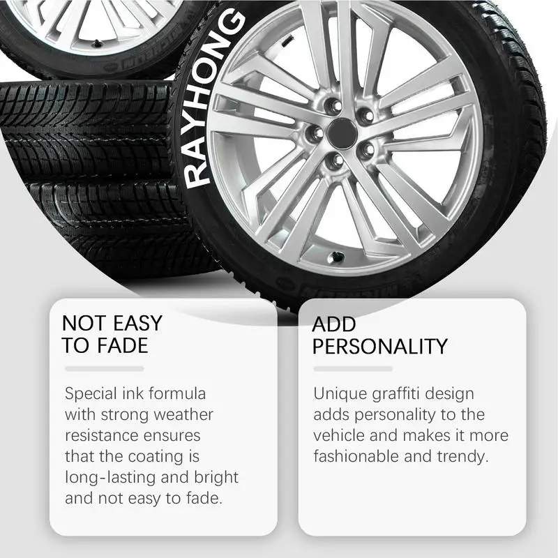 Маркер для краски шин 4 шт. автомобильная маркировочная ручка белые маркеры