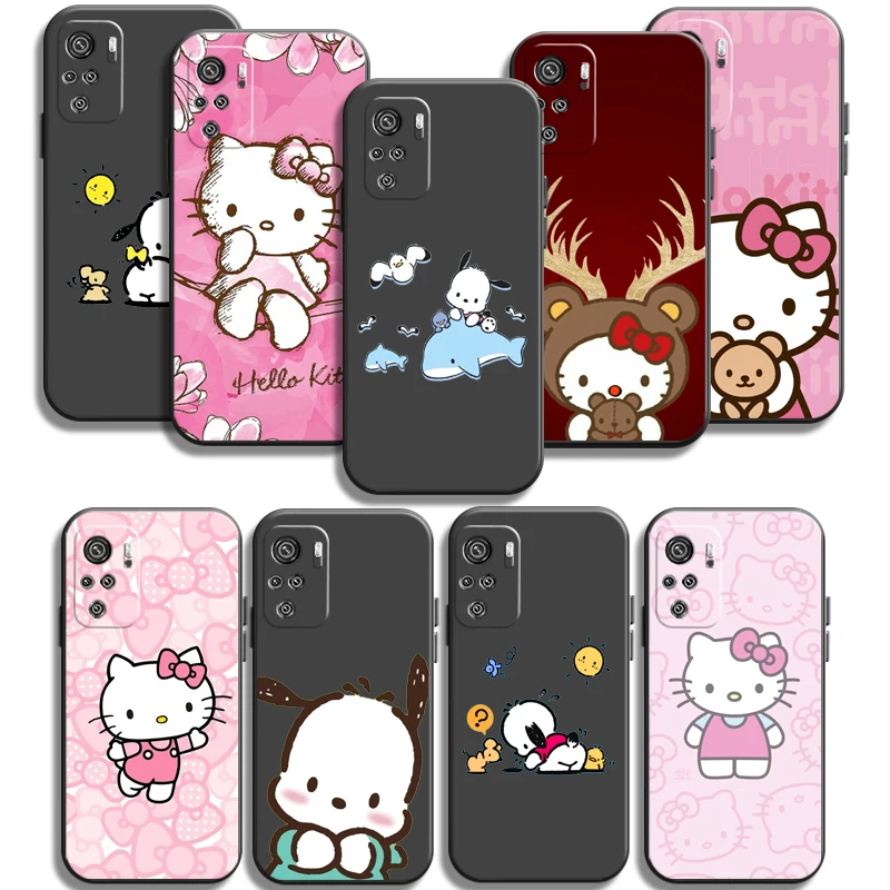 

2022 Hello Kitty Phone Cases For Xiaomi Redmi 10 Note 10 10 Pro 10S Redmi Note 10 5G Coque Carcasa Back Cover Funda