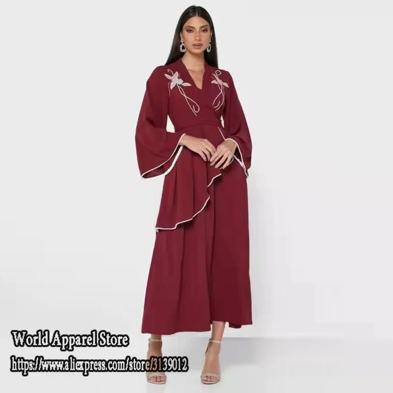 Ramadan Abaya Dubai Arabic Turkey Islam Muslim Long Maxi Hijab Dress For Women Robe Longue Femme Musulmane De Soiree Vestidos