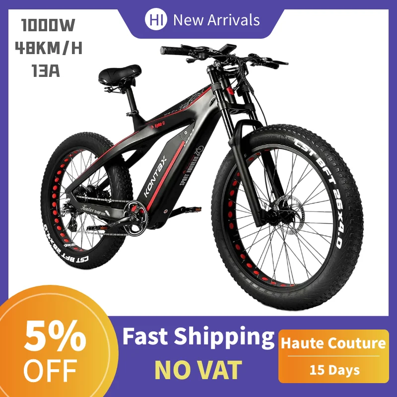 

New Arrival 1000W 750W Full Suspension High Speed Bafang Motor 48V 13Ah 48KM/H Fat Tire Electric Mountain Bike Road Ebike