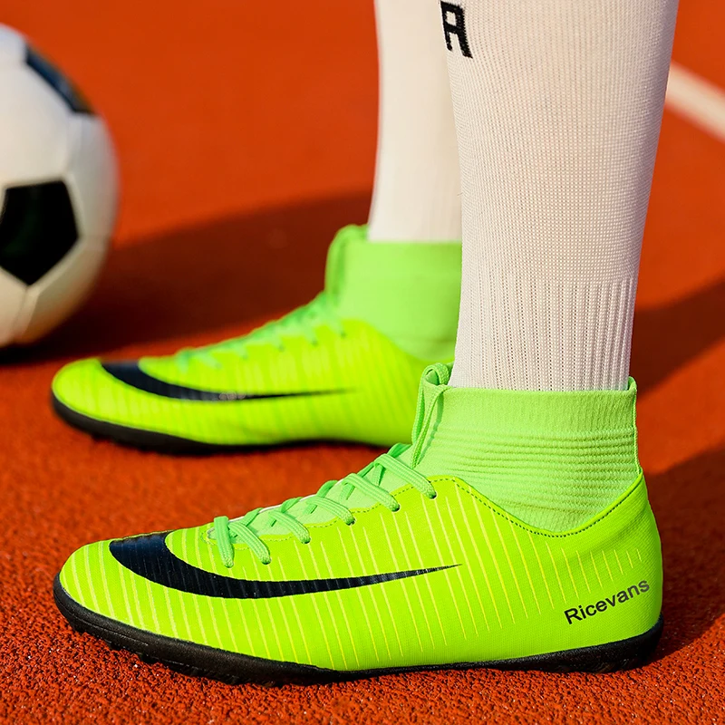 Hot Sale Original Men Soccer Shoes Society Football Boot Black Professional Spike Artificial Turf Indoor Soccer Cleats Boots Man