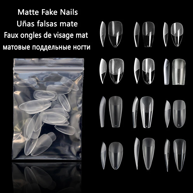 Туфли-шпильки с округлой поверхностью квадратные матовые накладные Типсы для