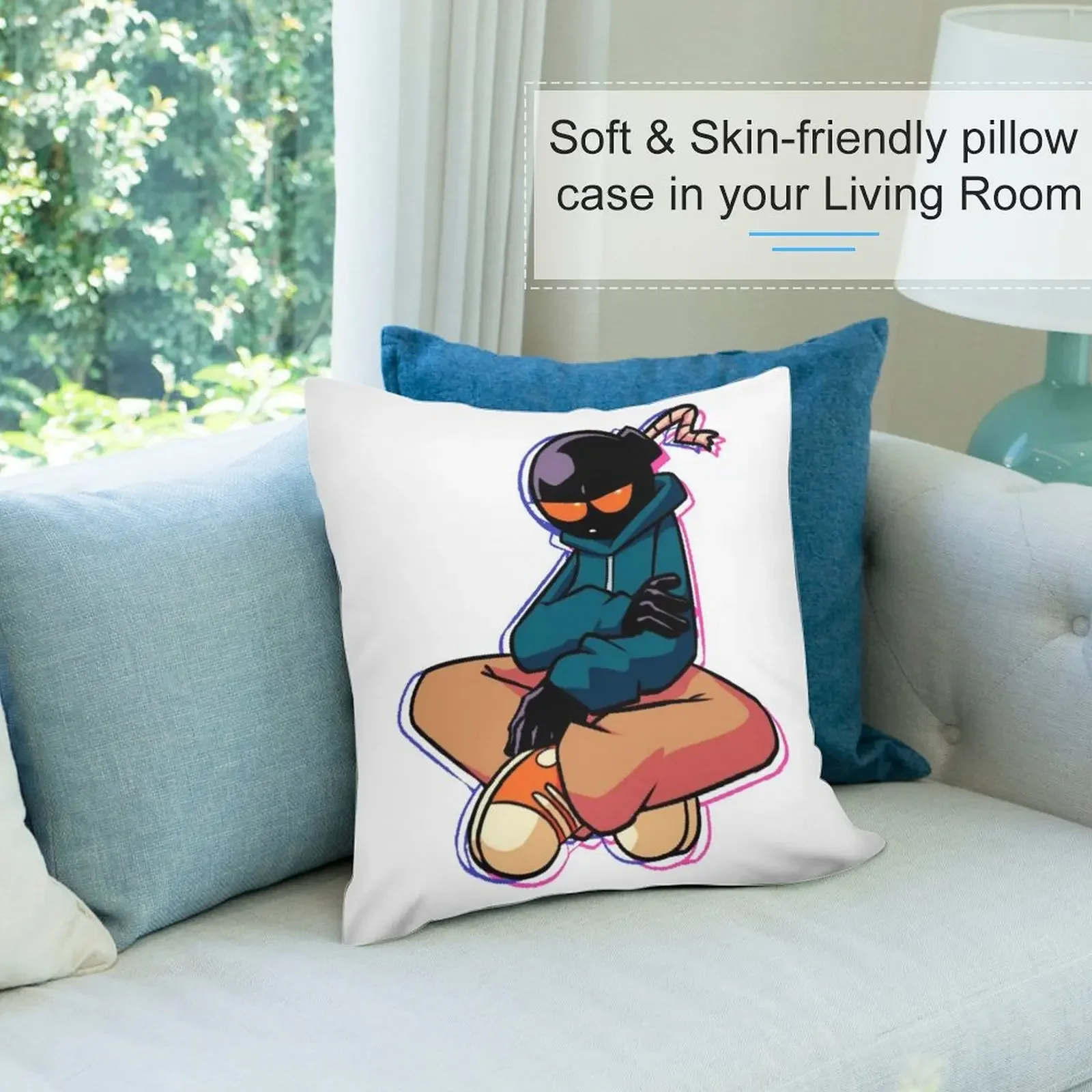 Whitty (Friday Night Funkin) декоративная подушка чехлы для диванов гостиной мраморный чехол