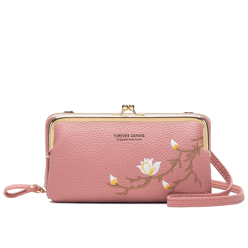

Women Shoulder Bag Cross-body bag Travel Pouch Vintage Zip Bag Embroidered Mobile Phone Bag Wallet Purse Handbag
