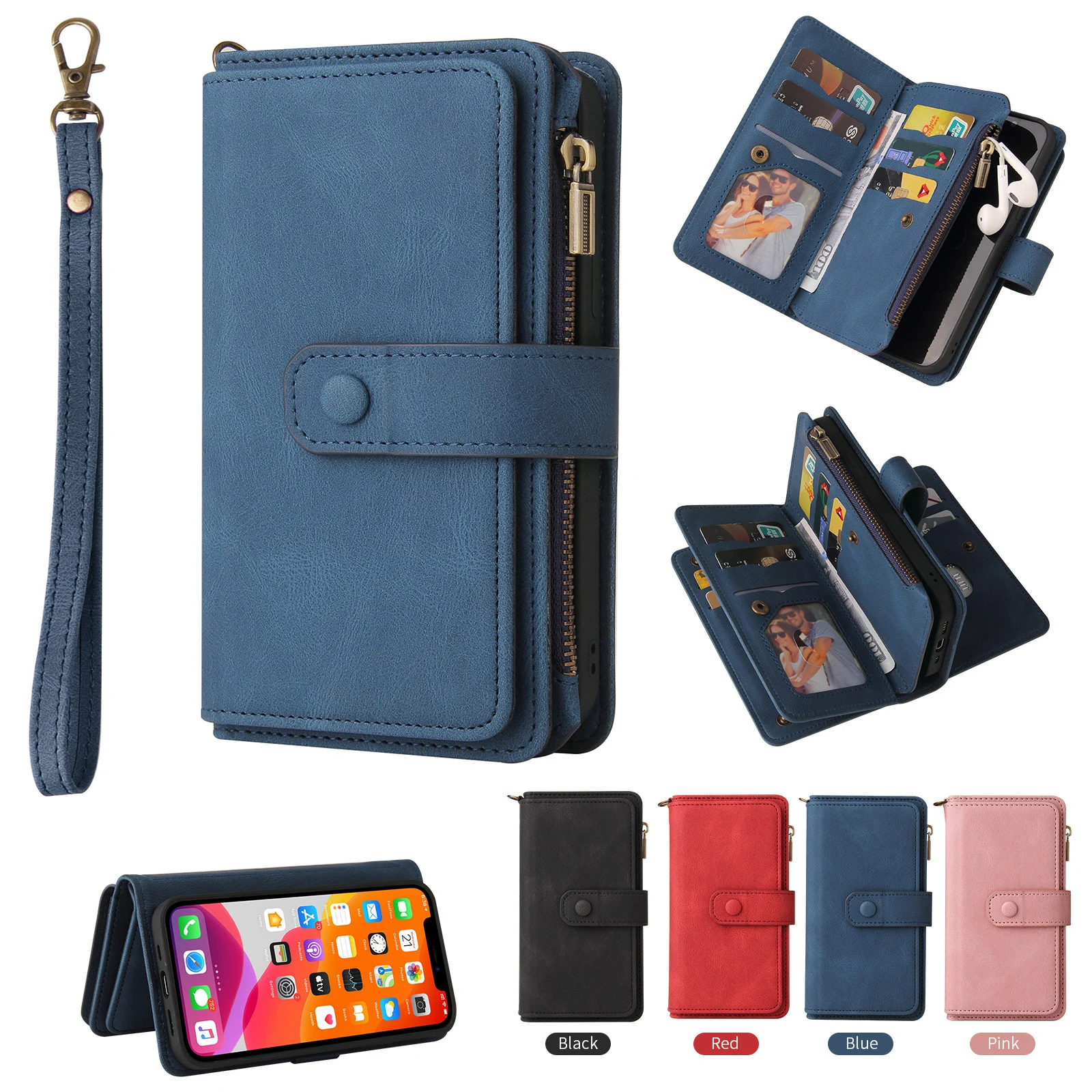 Многофункциональный флип-чехол для edmi Note 9 9S 9T 10 11 11T 12 2T Pro 13 Plus кожаный ремешок в