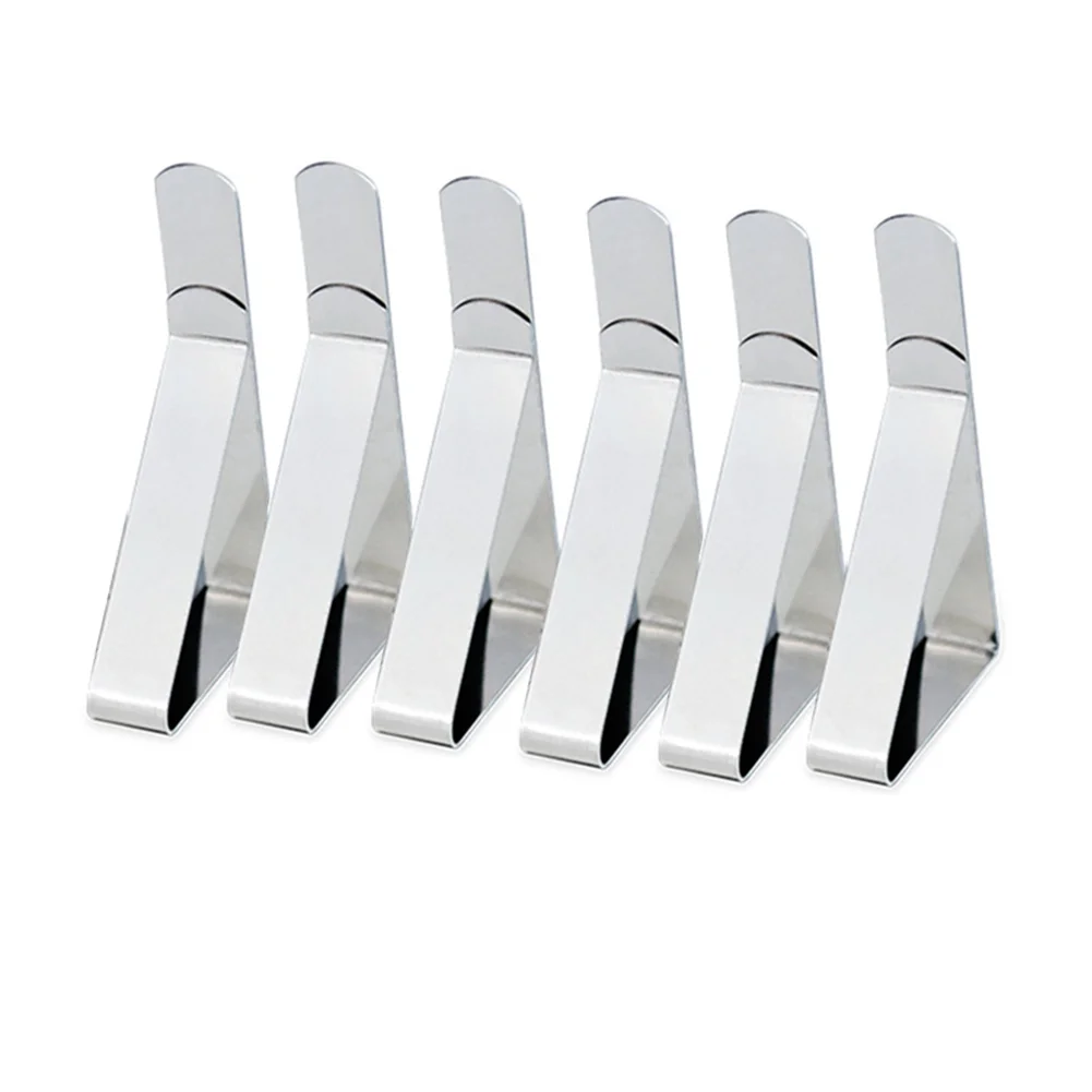 

6 Pcs/Set Tablecloth Clip Stainless Steel Adjustable Table Cover Holder For Home Wedding Party Picnic Clamp Tools