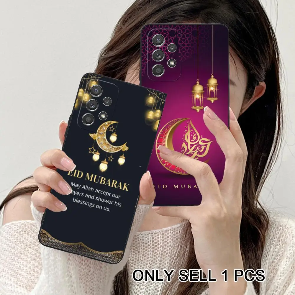 Фото Чехол для телефона Eid Mubarak для Samsung Galaxy A26 25 24 23 22 21 17 16 15 14 13 12 11 5G, мягкий противоударный чехол из ТПУ №1